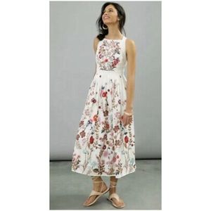 NWOT Anthropologie Eulalia Embroidered Maxi Dress Size 6